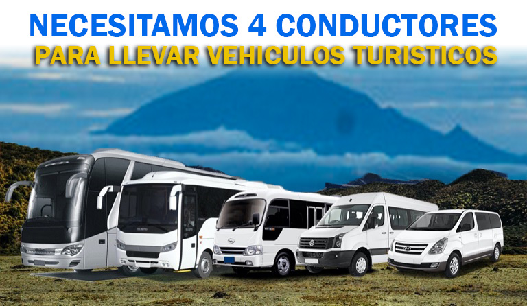 CONDUCTORES PARA LLEVAR VEHICULOS TURISTICO